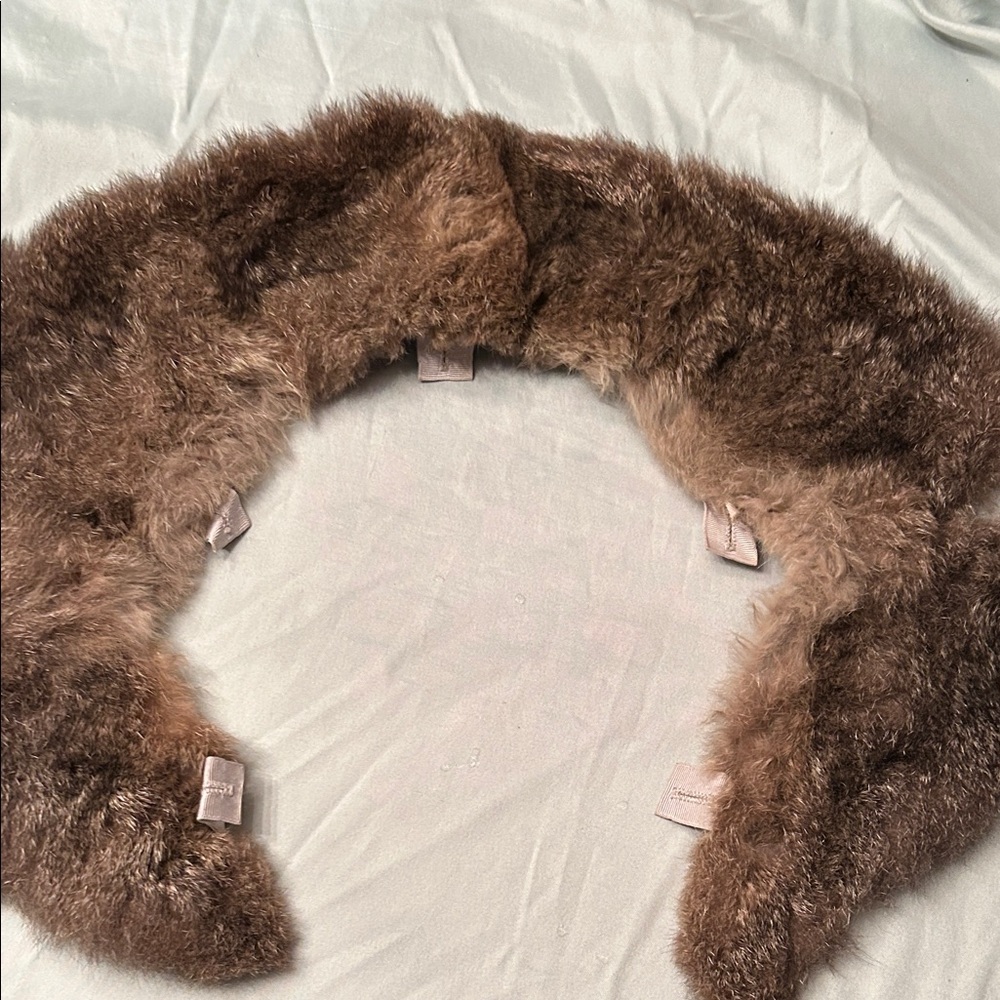 Brown Faux Fur Collar
